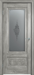 Межкомнатная дверь Triadoors 631 Дуб винчестер серый стекло Сатин графит лак прозрачный