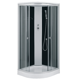 Душевая кабина Aquarius ЕСО-22 black 90x90x215 серое стекло