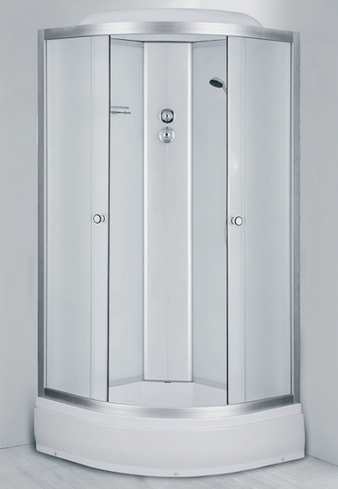 Душевая кабина Aquarius ЕСО-29 white 100x100x215 матовое стекло