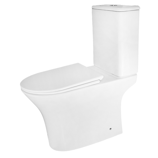 Унитаз-компакт безободковый Azario Fretta Round AZ-7121A сиденье микролифт