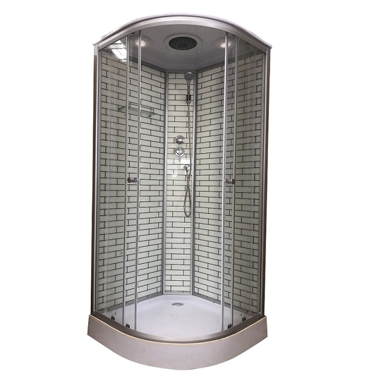 Душевая кабина Дана 33К 100x100x215 белый кирпич