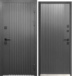 Входная дверь Феррони Luxor Termo Рейка Муар 7024/Сатин графит