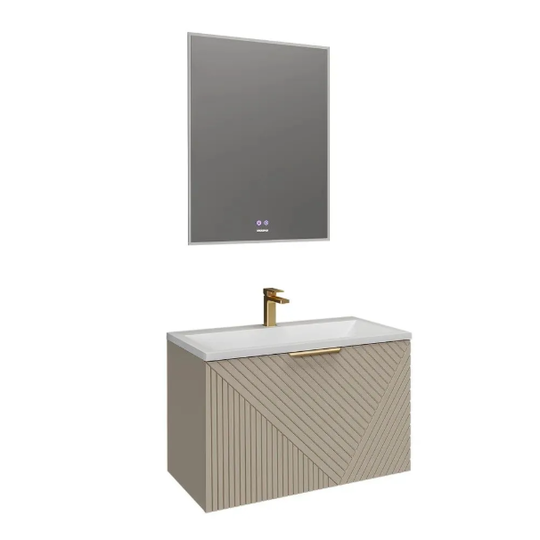 Комплект мебели для ванной Grossman Блисс 70 бежевый матовый