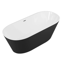 Ванна акриловая отдельностоящая Grossman Forta GR-1503MB 170x75 черная матовая