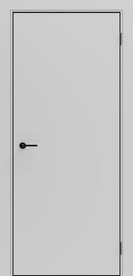 Межкомнатная дверь Portika Porta-50 4AB Nardo Grey алюминиевая черная кромка на 4 стороны
