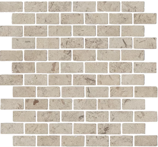 Мозаика керамогранитная Kerama Marazzi Про Лаймстоун Антика 1 мозаичный бежевый 32х30 см MBD013