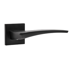 Дверная ручка на тонкой розетке Punto K.ARC.Q52.LOTUS BL-24 черная