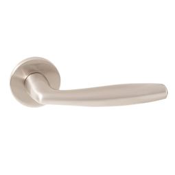 Дверная ручка на тонкой розетке Punto R.EST.R52.ROUND SN-3 матовый никель