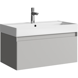 Тумба с раковиной Aqwella Geometria 80 серый туман