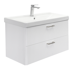 Тумба с раковиной Comforty Ангара 90П белый матовый