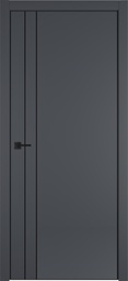 Межкомнатная дверь VFD Urban 2V Emalex Onyx ДГ черный молдинг black mould кромка алюминиевая черная 4 стороны BE